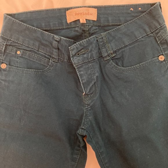 Rewind Teal colored ankle jeans  - size 5 - Picture 4 of 6
